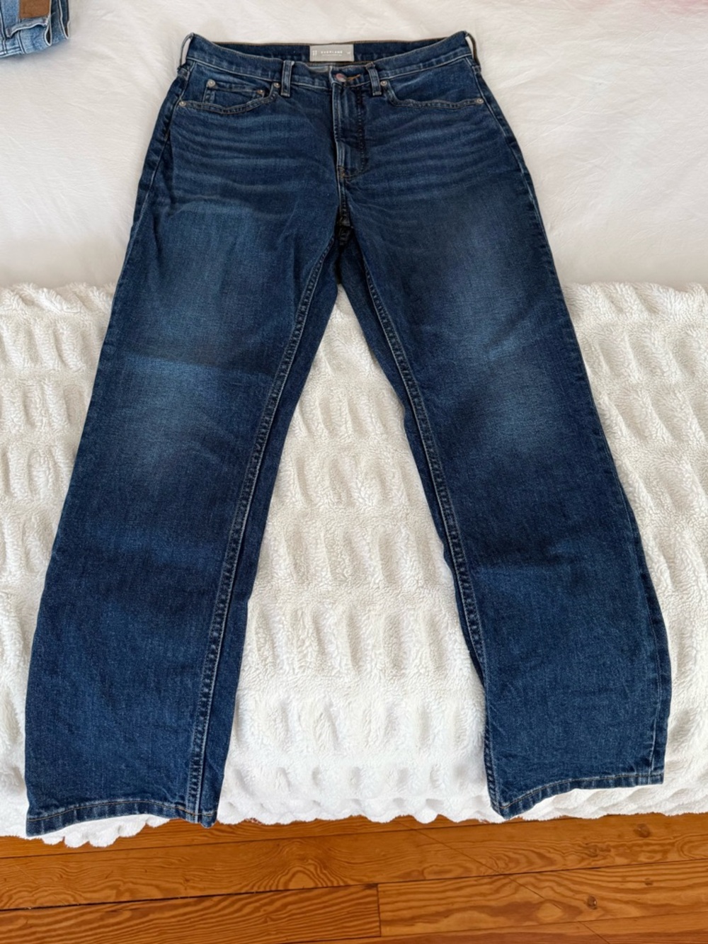Everlane Women's “The Original Cheeky”Straight Leg Jeans in Deep Indigo